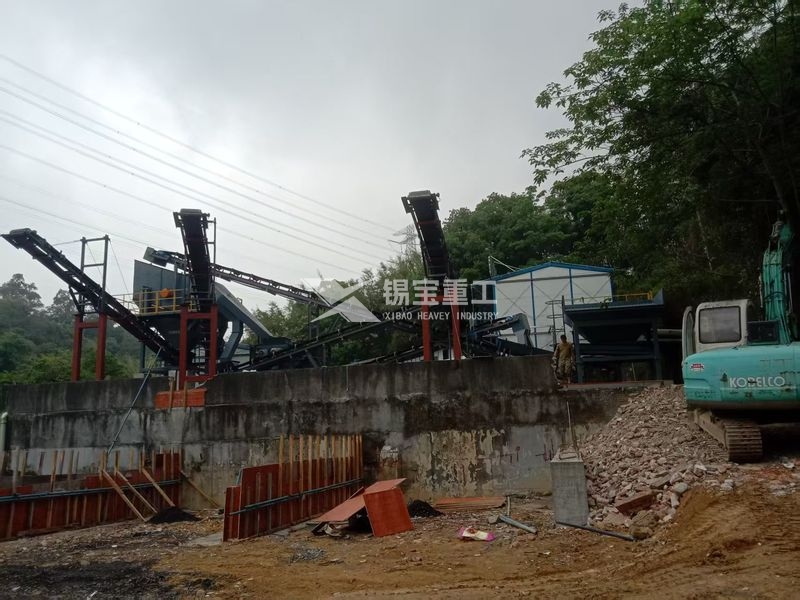 广州沥青铣刨料破碎筛分设备现场